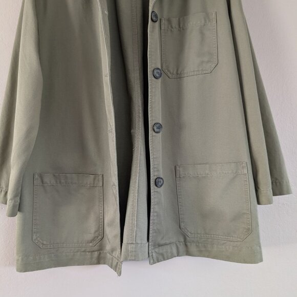 Women's Cotton Twill Chore Jacket in Olive Green - Size 14W - Workwear Jacket - Picture 2 of 15